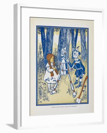 Dorothy, the Tin Woodman and the Scarecrow-William Denslow-Framed Giclee Print