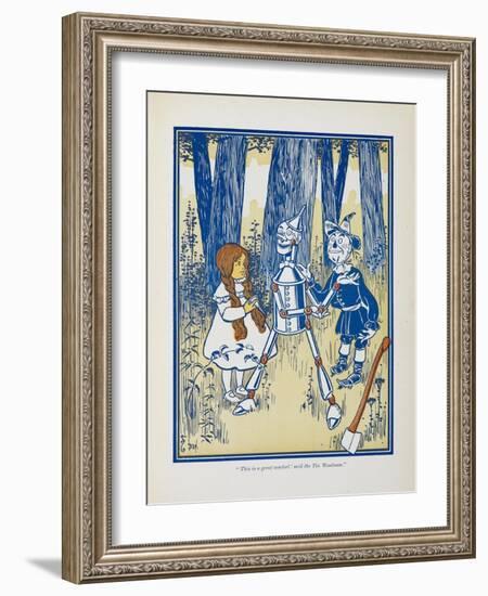 Dorothy, the Tin Woodman and the Scarecrow-William Denslow-Framed Giclee Print