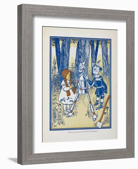 Dorothy, the Tin Woodman and the Scarecrow-William Denslow-Framed Giclee Print