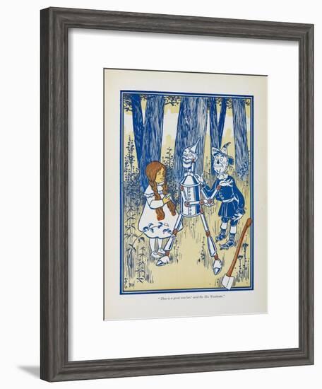 Dorothy, the Tin Woodman and the Scarecrow-William Denslow-Framed Giclee Print