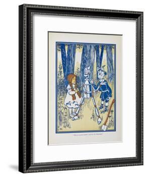 Dorothy, the Tin Woodman and the Scarecrow-William Denslow-Framed Giclee Print