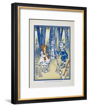 Dorothy, the Tin Woodman and the Scarecrow-William Denslow-Framed Giclee Print