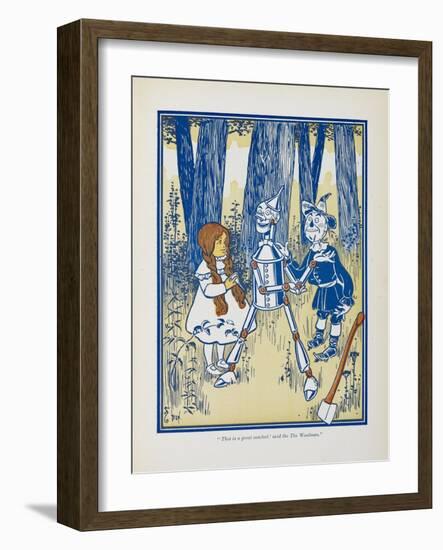 Dorothy, the Tin Woodman and the Scarecrow-William Denslow-Framed Giclee Print