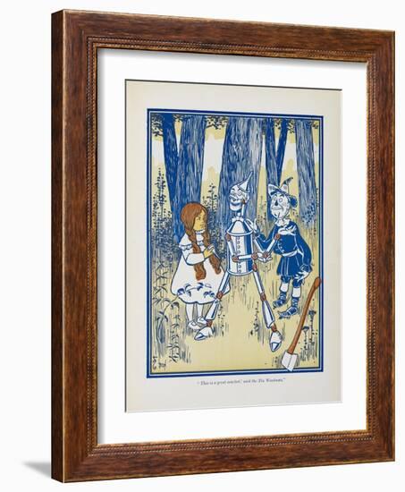 Dorothy, the Tin Woodman and the Scarecrow-William Denslow-Framed Giclee Print