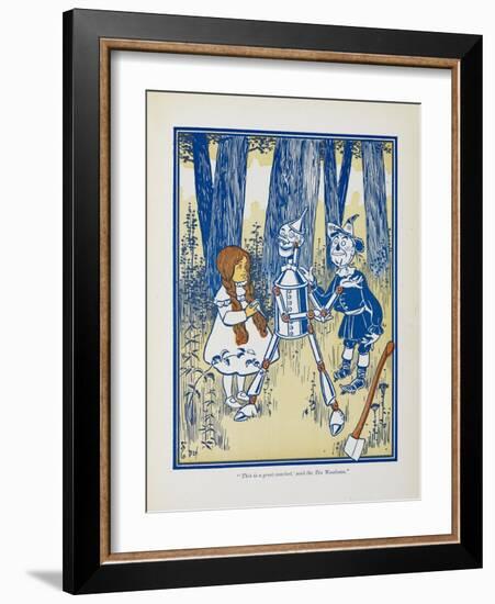 Dorothy, the Tin Woodman and the Scarecrow-William Denslow-Framed Giclee Print