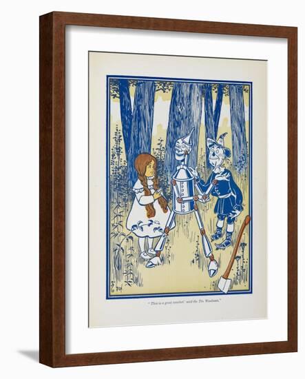 Dorothy, the Tin Woodman and the Scarecrow-William Denslow-Framed Giclee Print