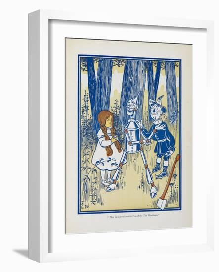 Dorothy, the Tin Woodman and the Scarecrow-William Denslow-Framed Giclee Print