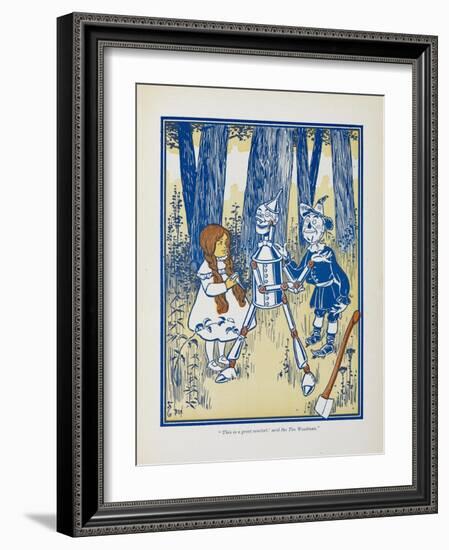 Dorothy, the Tin Woodman and the Scarecrow-William Denslow-Framed Giclee Print