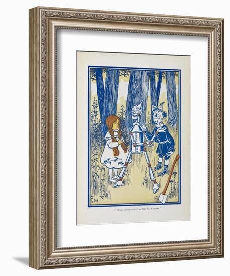 Dorothy, the Tin Woodman and the Scarecrow-William Denslow-Framed Giclee Print