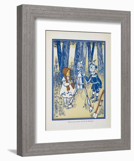 Dorothy, the Tin Woodman and the Scarecrow-William Denslow-Framed Giclee Print