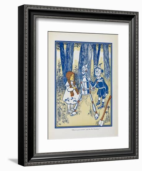 Dorothy, the Tin Woodman and the Scarecrow-William Denslow-Framed Giclee Print