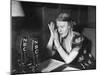 Dorothy Thompson Working on a Radio Broadcast-Hansel Mieth-Mounted Photographic Print