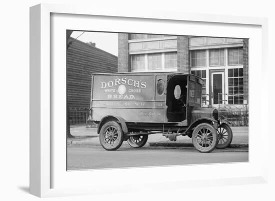 Dorsch's White Cross Bread Delivery Truck-null-Framed Art Print