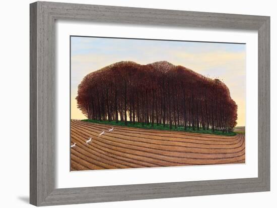 Dorset Clump of Trees, 2012-Liz Wright-Framed Giclee Print