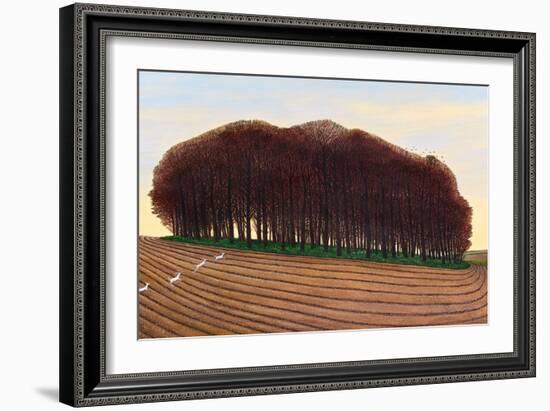 Dorset Clump of Trees, 2012-Liz Wright-Framed Giclee Print