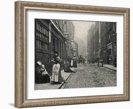 Dorset Street, Spitalfields, East End of London-Peter Higginbotham-Framed Photographic Print