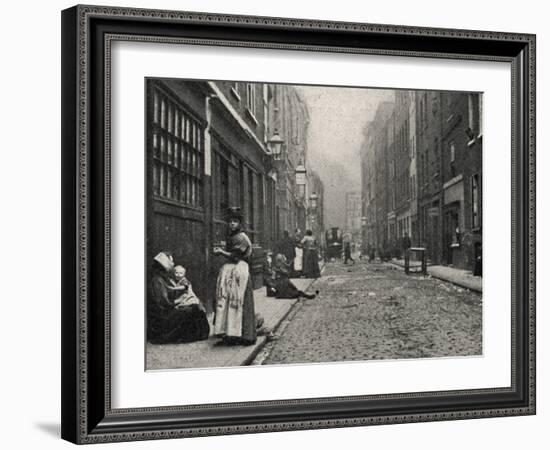 Dorset Street, Spitalfields, East End of London-Peter Higginbotham-Framed Photographic Print