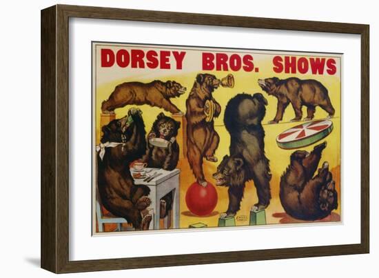 Dorsey Bros. Shows Poster-null-Framed Giclee Print