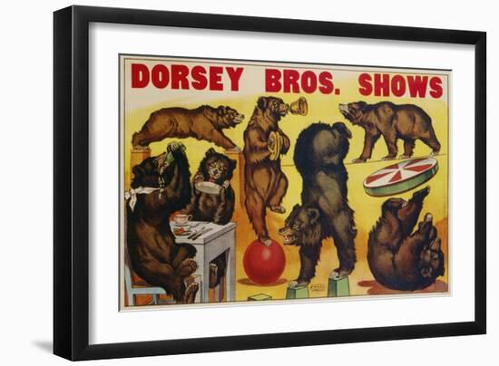Dorsey Bros. Shows Poster-null-Framed Giclee Print