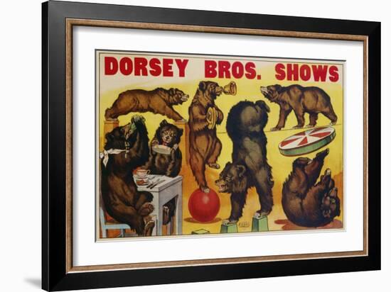 Dorsey Bros. Shows Poster-null-Framed Giclee Print