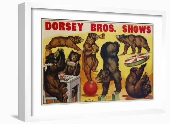 Dorsey Bros. Shows Poster-null-Framed Giclee Print