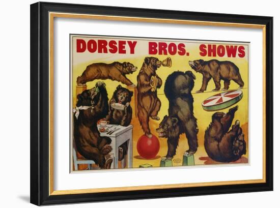 Dorsey Bros. Shows Poster-null-Framed Giclee Print