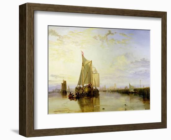 Dort or Dordrecht: the Dort Packet-Boat from Rotterdam Becalmed, 1817-18-J. M. W. Turner-Framed Giclee Print