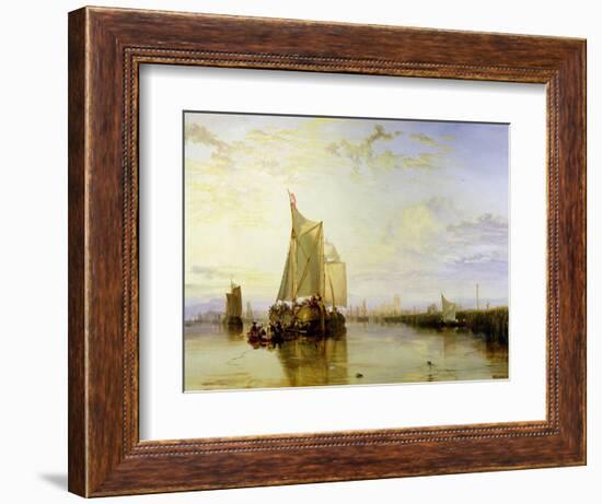 Dort or Dordrecht: the Dort Packet-Boat from Rotterdam Becalmed, 1817-18-J. M. W. Turner-Framed Giclee Print