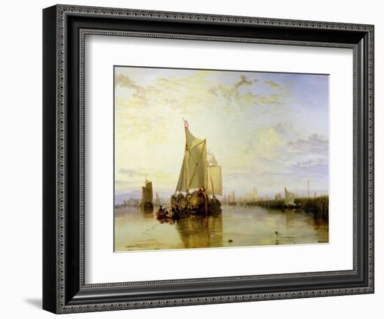 Dort or Dordrecht: the Dort Packet-Boat from Rotterdam Becalmed, 1817-18-J. M. W. Turner-Framed Giclee Print