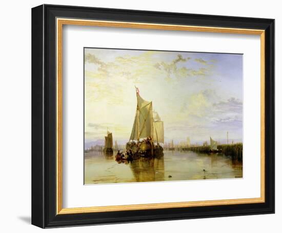 Dort or Dordrecht: the Dort Packet-Boat from Rotterdam Becalmed, 1817-18-J. M. W. Turner-Framed Giclee Print