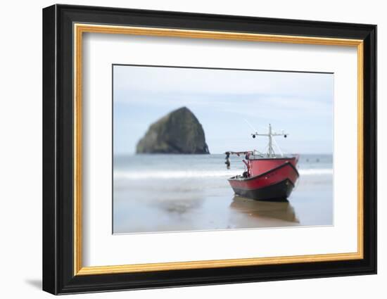 Dory Boat in Pacific City, Oregon-Justin Bailie-Framed Photographic Print