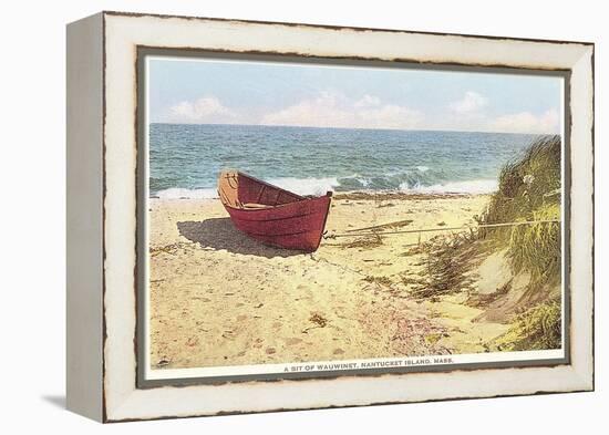 Dory on Beach, Wauwinet, Nantucket, Massachusetts-null-Framed Stretched Canvas