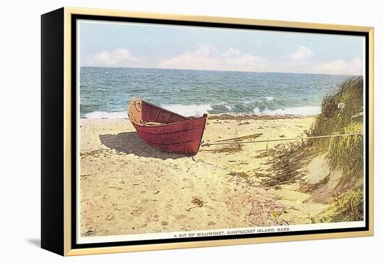 Dory on Beach, Wauwinet, Nantucket, Massachusetts-null-Framed Stretched Canvas