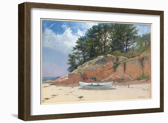 Dory on Dana's Beach, Manchester-By-The-Sea, Massachusetts, 1879 (W/C & Gouache on Paper)-Alfred Thompson Bricher-Framed Giclee Print