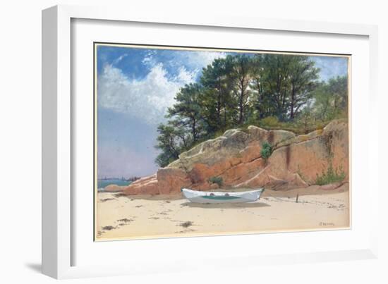 Dory on Dana's Beach, Manchester-By-The-Sea, Massachusetts, 1879 (W/C & Gouache on Paper)-Alfred Thompson Bricher-Framed Giclee Print