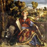 A Woman Fleeing on a Wooded Path, C.1520S (Oil on Canvas)-Dosso Dossi-Framed Giclee Print