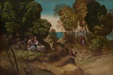 A Woman Fleeing on a Wooded Path, C.1520S (Oil on Canvas)-Dosso Dossi-Giclee Print