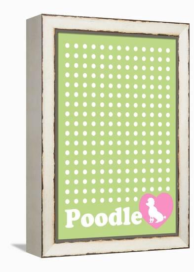 Dot and Poodle Green-Ikuko Kowada-Framed Premier Image Canvas