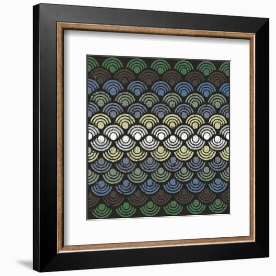 Dot Waves (Teal)-Susan Clickner-Framed Giclee Print