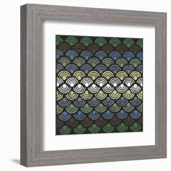 Dot Waves (Teal)-Susan Clickner-Framed Giclee Print