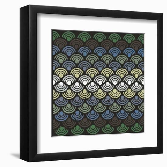 Dot Waves (Teal)-Susan Clickner-Framed Giclee Print