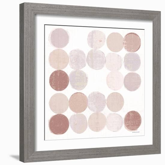 Dots II Square I Blush-Michael Mullan-Framed Art Print