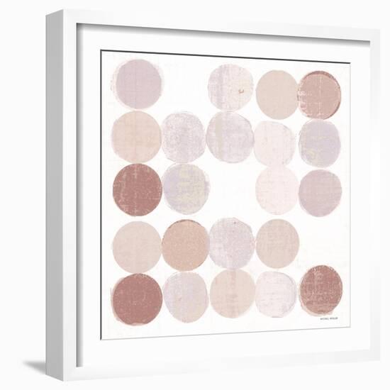 Dots II Square I Blush-Michael Mullan-Framed Art Print