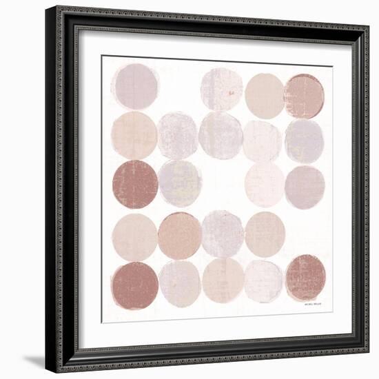 Dots II Square I Blush-Michael Mullan-Framed Art Print