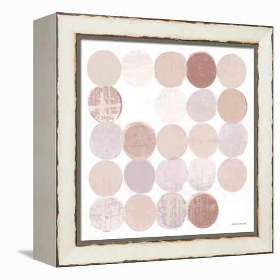 Dots II Square II Blush-Michael Mullan-Framed Stretched Canvas