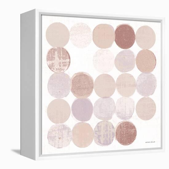 Dots II Square II Blush-Michael Mullan-Framed Stretched Canvas