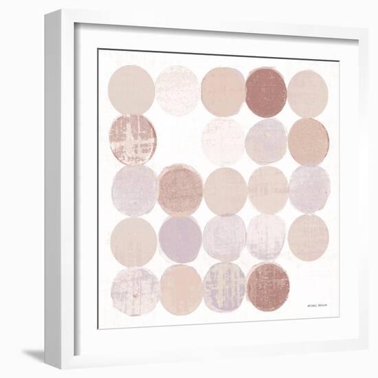 Dots II Square II Blush-Michael Mullan-Framed Premium Giclee Print