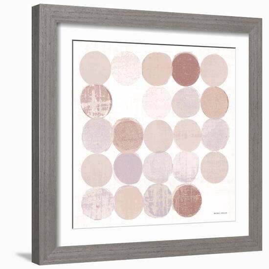 Dots II Square II Blush-Michael Mullan-Framed Art Print