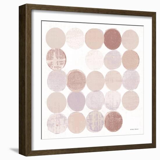 Dots II Square II Blush-Michael Mullan-Framed Art Print