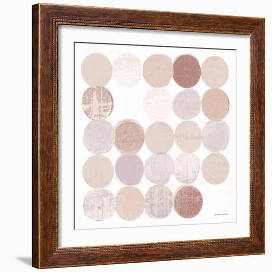 Dots II Square II Blush-Michael Mullan-Framed Art Print